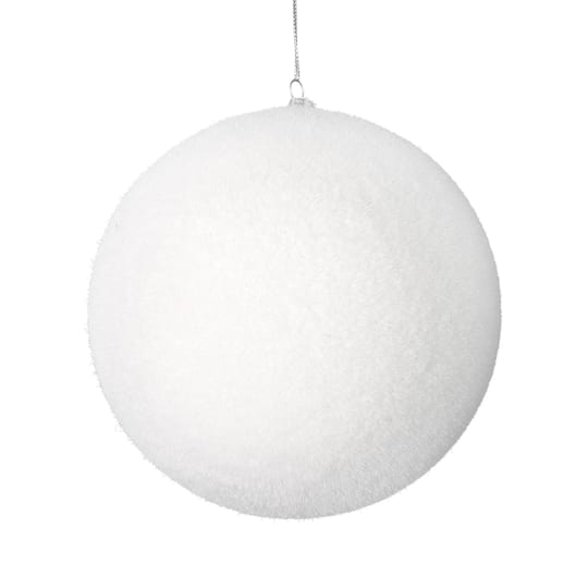 Vickerman 5" White Flocked Ball Ornaments, 4ct.